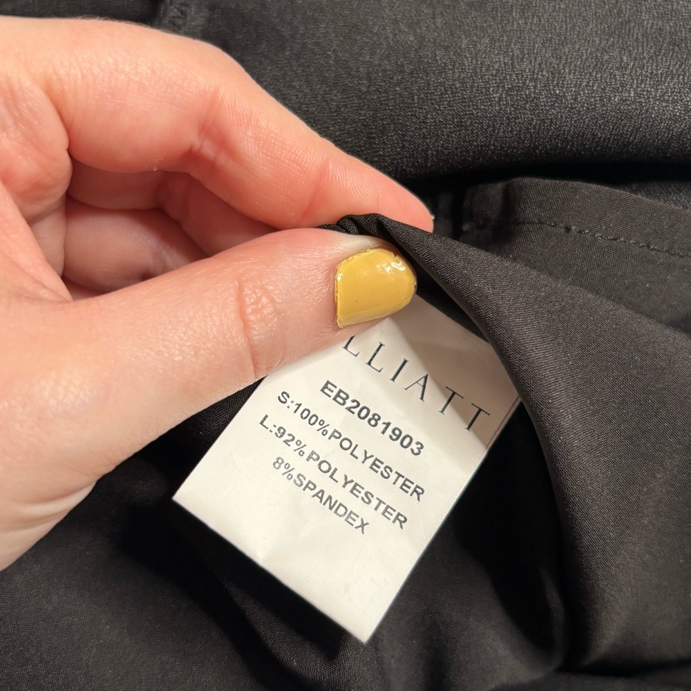 Elliatt Black Strapless Asymmetrical Cocktail Dress Size Medium - Picture 8 of 8
